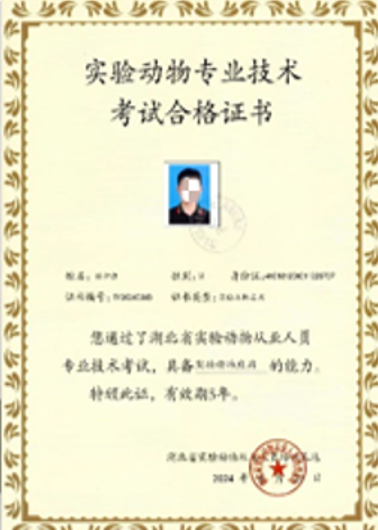 专业技术合格证